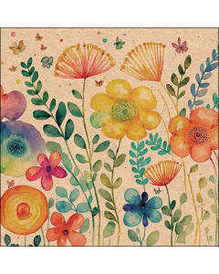 Napkin 33 Recycled Vibrant spring nature FSC Mix