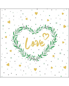 Napkin 33 Lots of love white FSC Mix