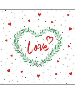 Napkin 33 Lots of love red FSC Mix