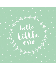 Napkin 33 Hello little one green FSC Mix