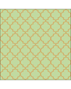 Napkin 33 Ogee gold/green FSC Mix