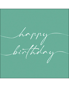 Napkin 33 Birthday note white/green FSC Mix