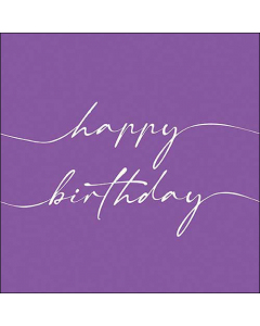 Napkin 33 Birthday note white/purple FSC Mix