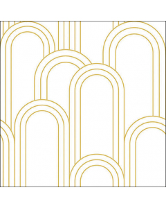 Napkin 33 Geometric lines gold/white FSC Mix