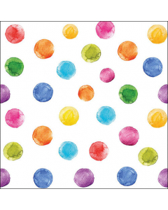 Napkin 33 Polka dots white FSC Mix