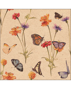 Napkin 33 Recycled Butterfly garden nature FSC Mix