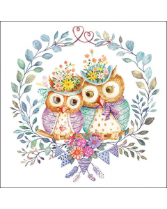 Napkin 33 Owl couple in love FSC Mix