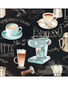 Napkin 33 Barista black FSC Mix