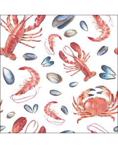 Napkin 33 Sea life white FSC Mix