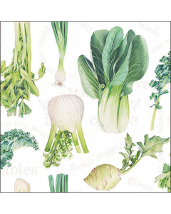 Napkin 33 Fresh veggies white FSC Mix