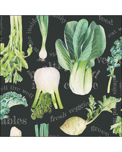 Napkin 33 Fresh veggies black FSC Mix