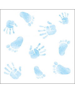 Napkin 33 Hands and feet blue FSC Mix