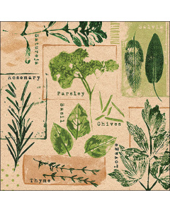 Napkin 33 Recycled Herb prints nature FSC Mix