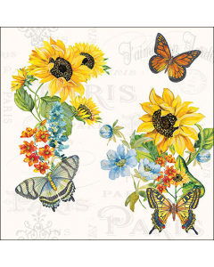 Napkin 33 Charming sunflowers FSC Mix