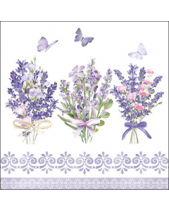 Napkin 33 Lovely lavender white FSC Mix