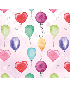 Napkin 33 Flying balloons pink FSC Mix