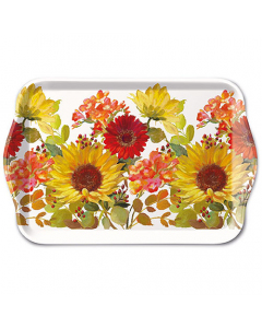 Tray melamine 13x21 cm Sunny flowers cream