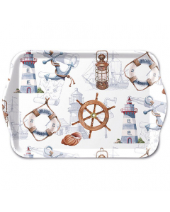 Tray melamine 13x21 cm Welcome aboard