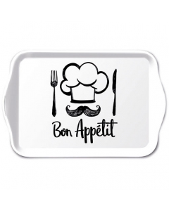 Tray melamine 13x21 cm Chef white