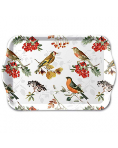 Tray melamine 13x21 cm Autumn birds