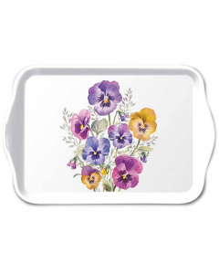 Tray melamine 13x21 cm Pansies