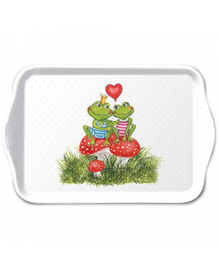 Tray melamine 13x21 cm Frogs in love