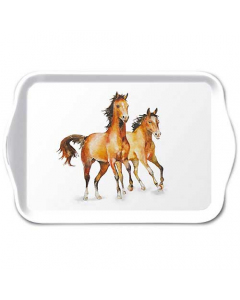 Tray melamine 13x21 cm Wild horses