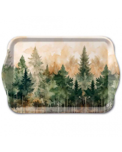 Tray melamine 13x21 cm Evergreen trees