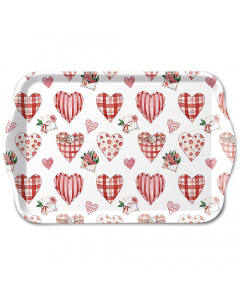 Tray melamine 13x21 cm Lovely hearts