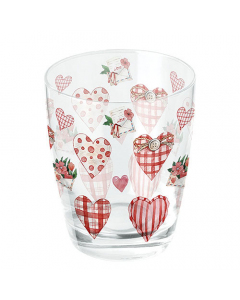 Water glass 0.25 L Lovely hearts