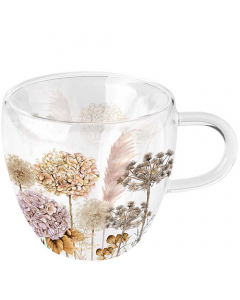 Double-walled glass 0.2 L Dried flowers