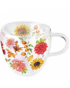 Double-walled glass 0.2 L Autumn blooming