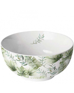 Bowl Jungle leaves white