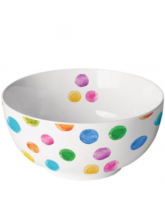 Bowl Polka dots white