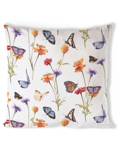 Cushion cover 40x40 cm Butterfly garden white