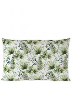 Cushion cover 50x30 cm Jungle leaves white