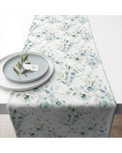 Table runner 40x150 cm Eucalyptus all over