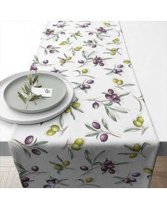 Table runner 40x150 cm Delicious olives