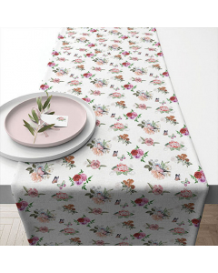 Table runner 40x150 cm Charlotte white