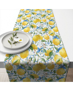 Table runner 40x150 cm Mediterranean lemons