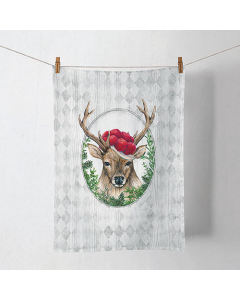 Kitchen towel Deer in frame