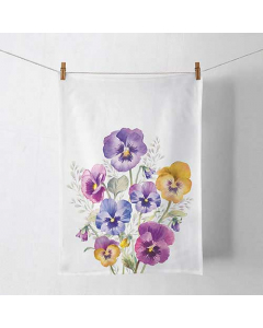 Kitchen towel Pansies