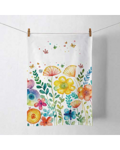 Kitchen towel Vibrant spring white