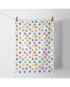 Kitchen towel Polka dots white