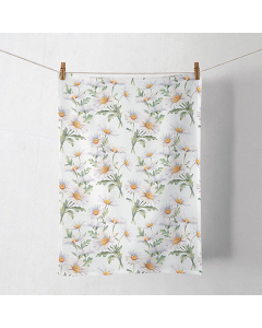 Kitchen towel Beautiful daisies white