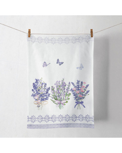 Kitchen towel Lovely lavender white