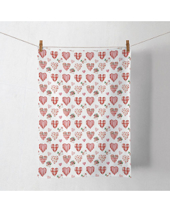 Kitchen towel Lovely hearts