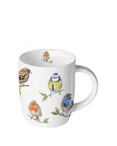 Mug 0.2 L Bird species white