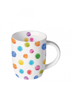 Mug 0.2 L Polka dots white