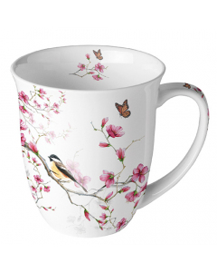 Mug 0.4 L Bird & blossom white